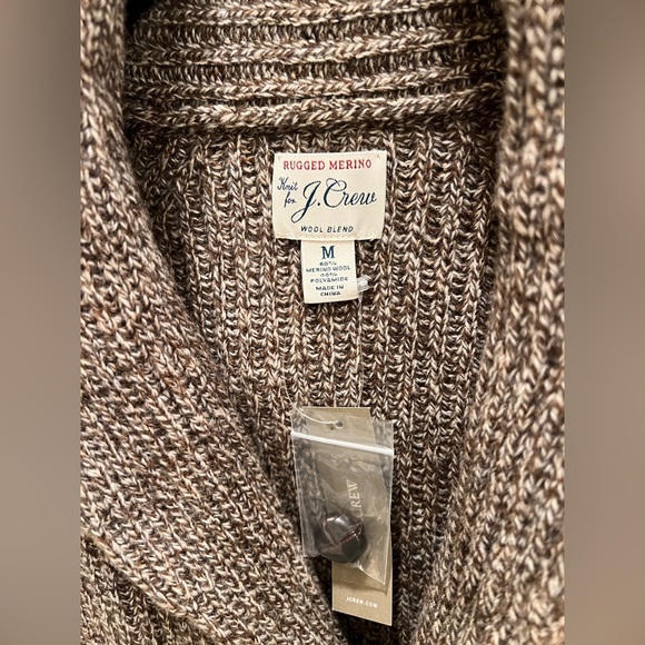 J.CREW MEN’S RUGGED MERINO WOOL-BLEND CARDIGAN SWEATER, SIZE M, NWT. - Picture 4 of 12